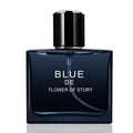 New floral story cologne - azure blue men's perfume, oceanic aroma, subtle and long-lasting fragrance, 50ml eau de parfum