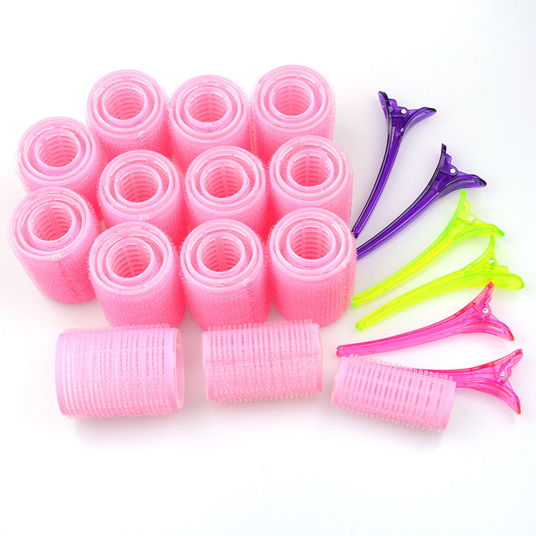 Popular eight-character bangs self-adhesive nylon curling iron suit duckbill clip shirt hair heart nylon curl