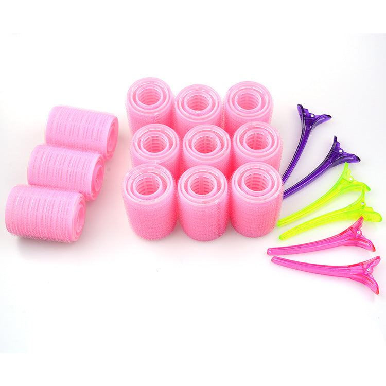 Popular eight-character bangs self-adhesive nylon curling iron suit duckbill clip shirt hair heart nylon curl