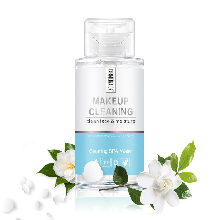 exclusive supply, clear makeup remover, deep cleansing facial, gentle and non-irritating eye and lip press bottle makeup remover