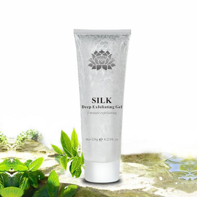bestseller: silk protein exfoliating gel - gentle dead skin remover, scrub, cleansing, smoothing, and hydrating