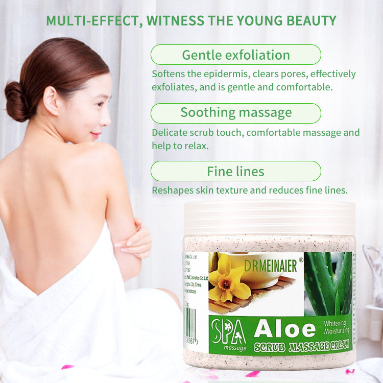 aloe vera exfoliating scrub - face & body, moisturizing, smoothing, cleansing, exfoliating bath salts, skincare 500g