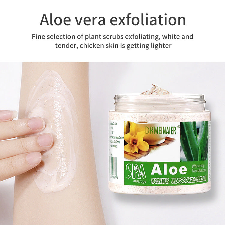 aloe vera exfoliating scrub - face & body, moisturizing, smoothing, cleansing, exfoliating bath salts, skincare 500g