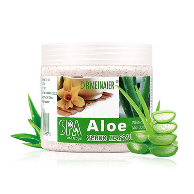 aloe vera exfoliating scrub - face & body, moisturizing, smoothing, cleansing, exfoliating bath salts, skincare 500g