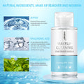 exclusive supply, clear makeup remover, deep cleansing facial, gentle and non-irritating eye and lip press bottle makeup remover