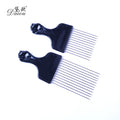 Fist long steel needle comb hairdressing styling hair cutting dyeing metal stainless steel insert comb oil head comb cross-border wholesale