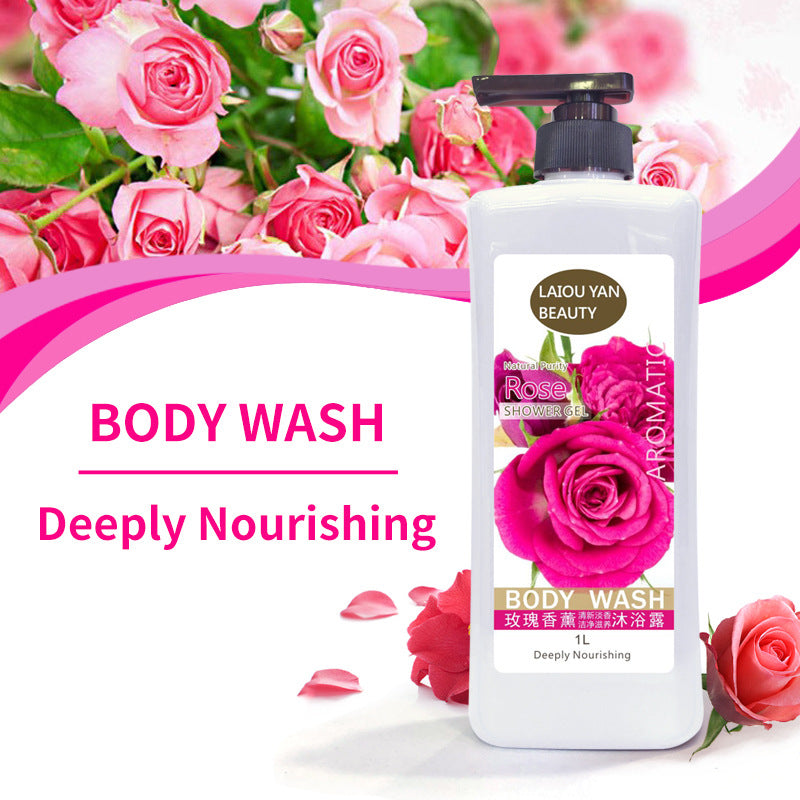 perfume lily shower gel - milk silky smooth skin, rich lather, refreshing & moisturizing, long-lasting fragrance