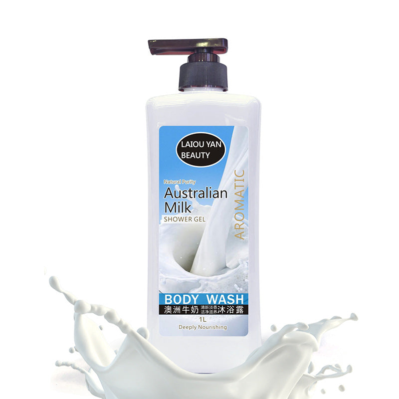 perfume lily shower gel - milk silky smooth skin, rich lather, refreshing & moisturizing, long-lasting fragrance