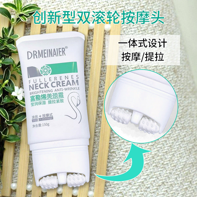double roller v-shaped fullerene neck cream to reduce fine lines, lift and firm, massage and repair neck lines 150g