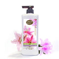 perfume lily shower gel - milk silky smooth skin, rich lather, refreshing & moisturizing, long-lasting fragrance