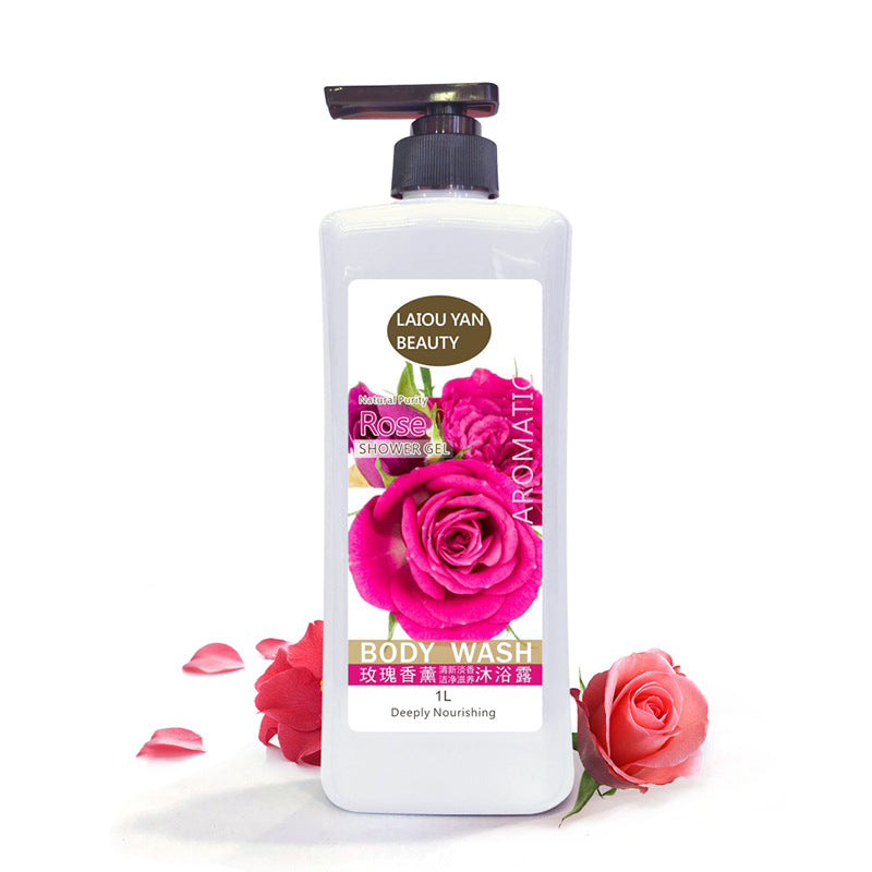 perfume lily shower gel - milk silky smooth skin, rich lather, refreshing & moisturizing, long-lasting fragrance