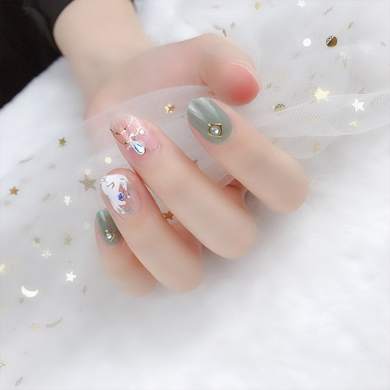Zhengxiang diamond nail art japanese and korean nail art stickers 3d french nail art stickers full stickers finished cross-border waterproof nail stickers amazon
