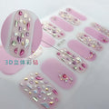 Zhengxiang diamond nail art japanese and korean nail art stickers 3d french nail art stickers full stickers finished cross-border waterproof nail stickers amazon