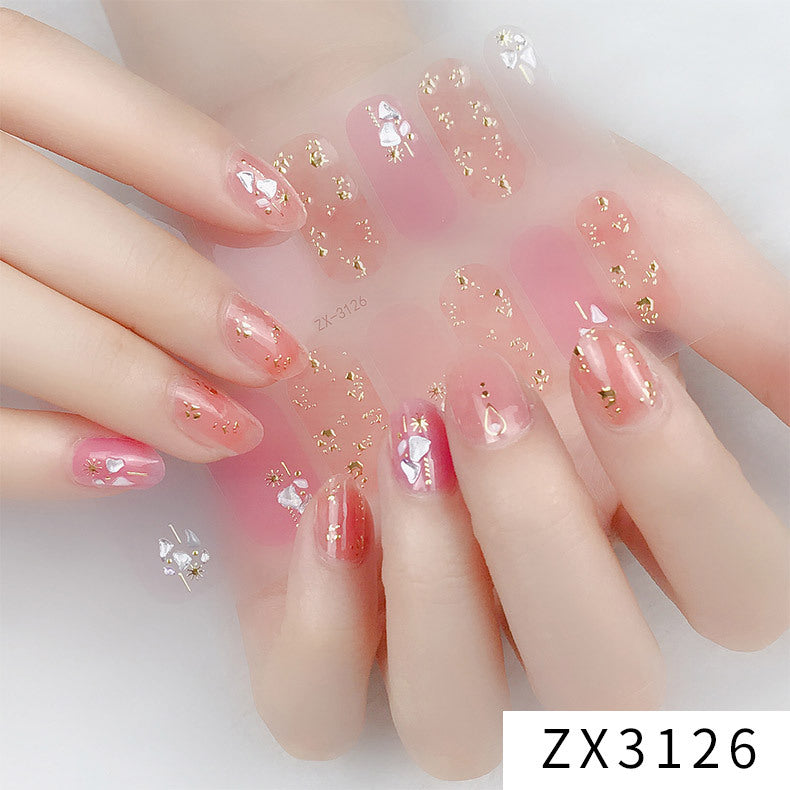 Zhengxiang diamond nail art japanese and korean nail art stickers 3d french nail art stickers full stickers finished cross-border waterproof nail stickers amazon