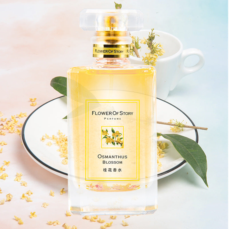 Osmanthus perfume for women, light and long-lasting, student-friendly, natural floral scent, "floral story" 50ml, dropshipping available, osmanthus fragrance