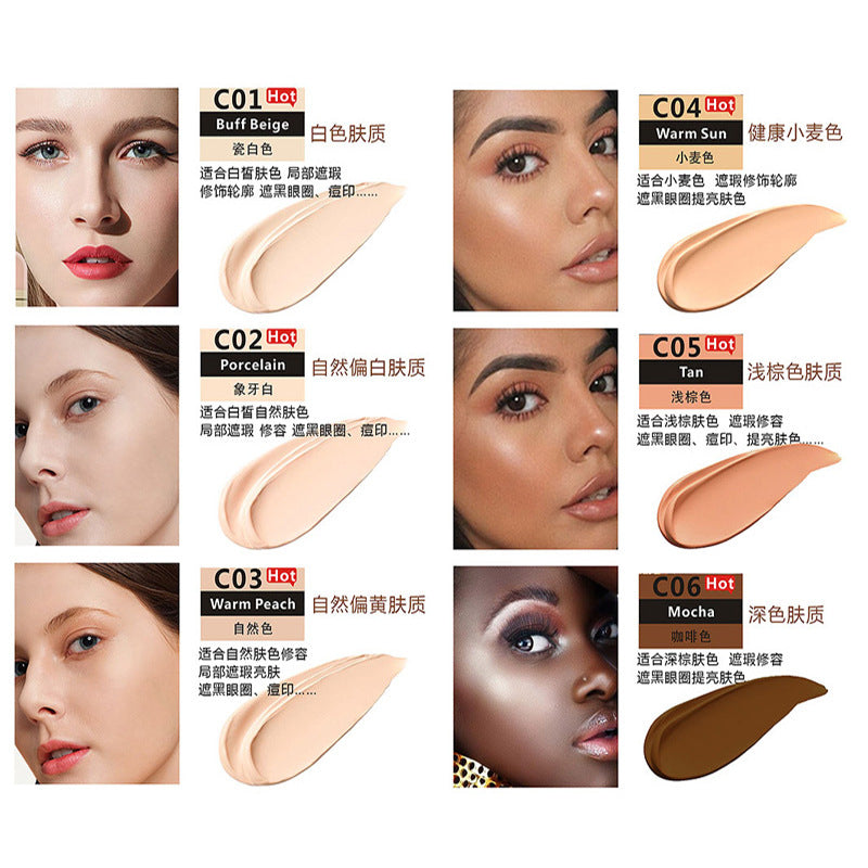 aqua glow concealer, nude makeup, acne mark covering, primer, contouring stick, moisturizing, long-lasting isolation liquid foundation