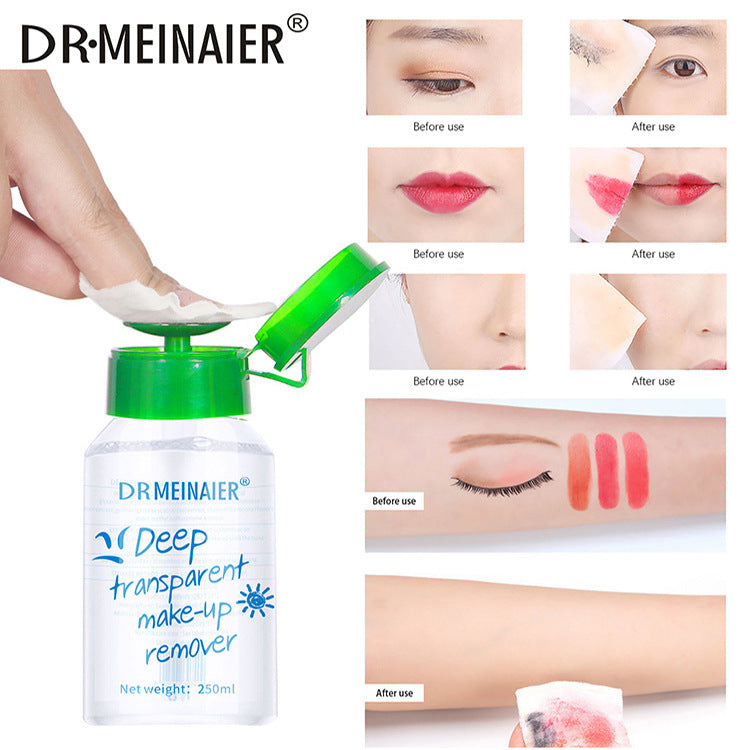 deep cleansing makeup remover 250ml makeup remover for face, eyes and lips makeup remover cosmetics foreign trade wholesale