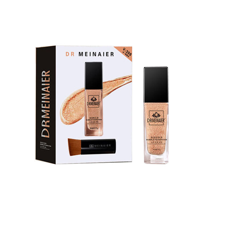 lightweight concealer bubble foundation - brightening, correcting, oil-control, hydrating, nude makeup, waterproof, long-lasting, and smudge-proof