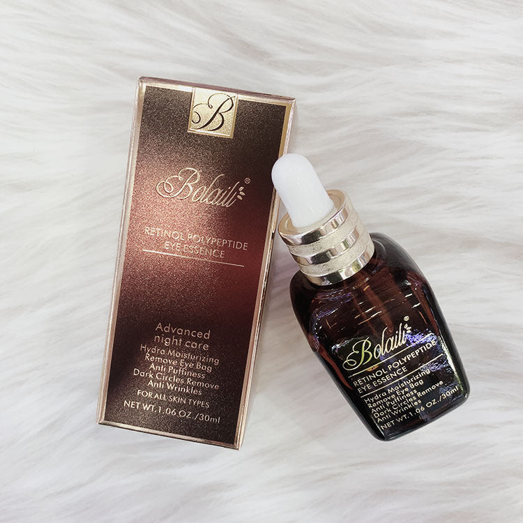 small brown bottle retinol peptide repair and moisturizing eye essence to soothe and fade fine lines around the eyes manufacturer