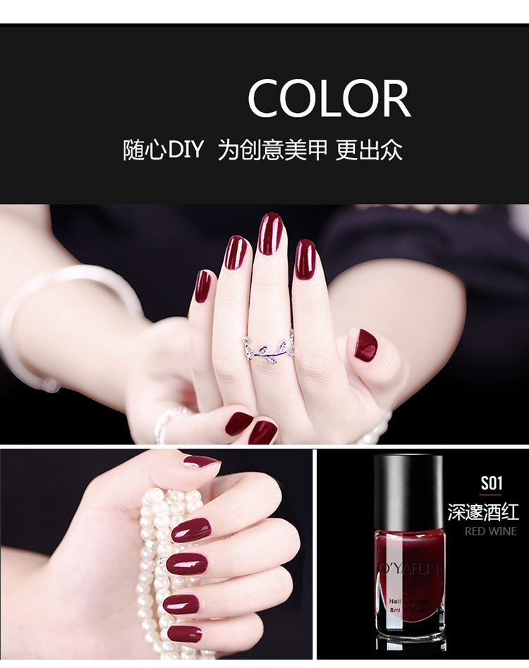 Ouyafei 41-color peel-off nail polish - water-based, peelable, no-bake, quick-drying, long-lasting nail polish gel - wholesale