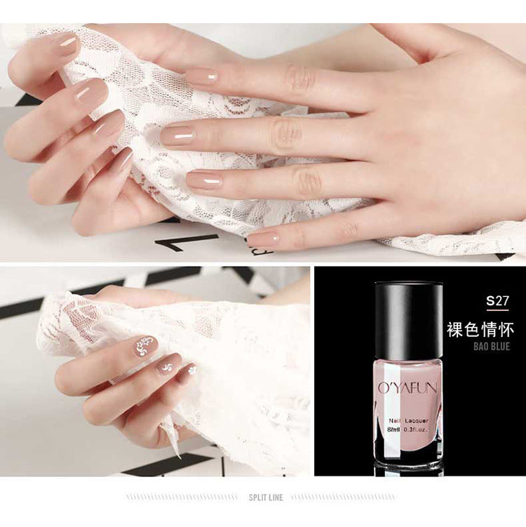 Ouyafei 41-color peel-off nail polish - water-based, peelable, no-bake, quick-drying, long-lasting nail polish gel - wholesale