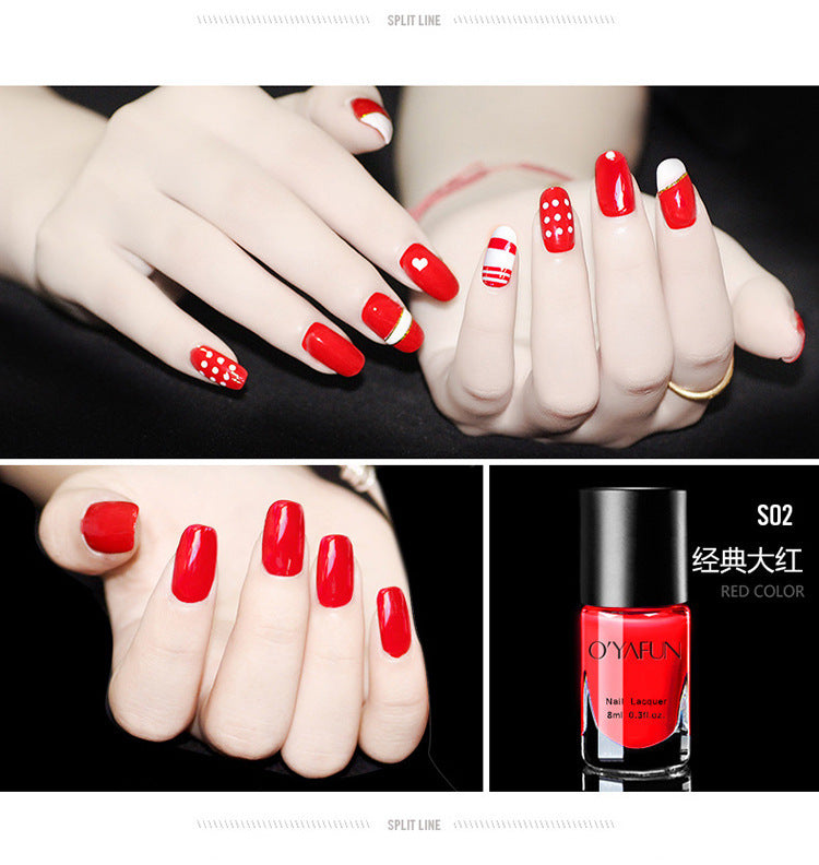 Ouyafei 41-color peel-off nail polish - water-based, peelable, no-bake, quick-drying, long-lasting nail polish gel - wholesale