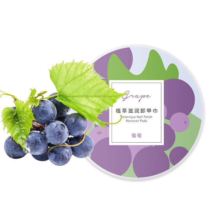 Disposable nail polish remover wipes - rose green tea, grape, and milk scented - 48 count cotton wipe box - direct from the manufacturer, ready to ship