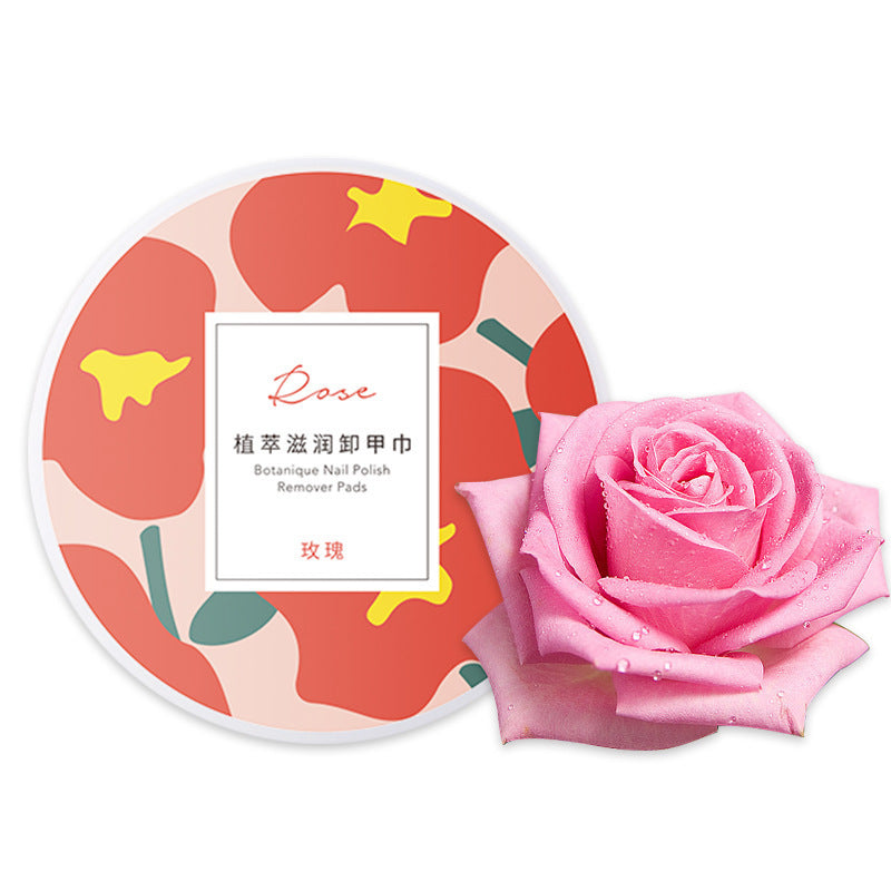 Disposable nail polish remover wipes - rose green tea, grape, and milk scented - 48 count cotton wipe box - direct from the manufacturer, ready to ship