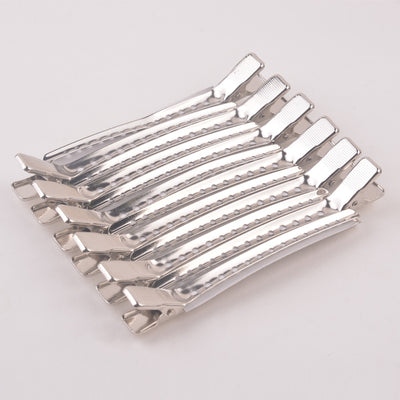 Hairdressing duckbill clip hair salon tool color steel partition clip hair clip large stainless steel positioning clip wholesale