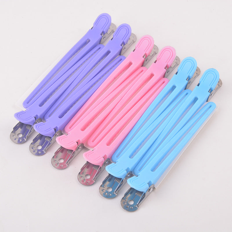 Hair salon colorful duckbill clip one-word clip hair partition metal partition clip hair positioning clip wholesale