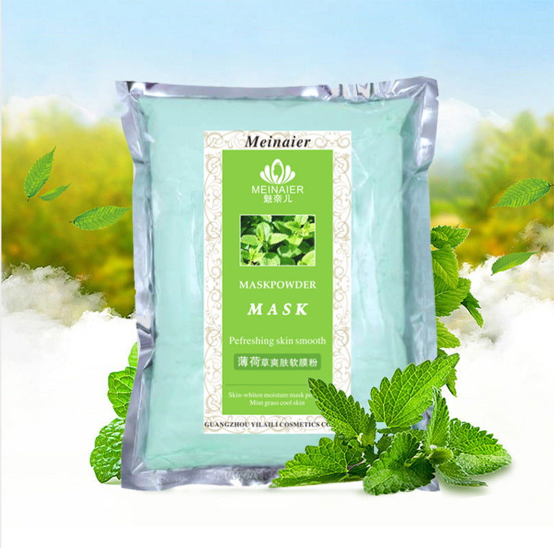 mint grass toning mask powder 1000g cooling and soothing soft mask powder hydrating ice mask beauty salon skin care