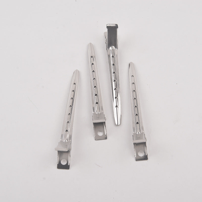 Hairdressing clip long iron clip hair clip crane beak clip hairdressing yb-eight-hole clip iron hair clip wholesale
