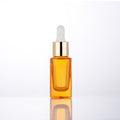 Factory direct sales cosmetics dropper square bottle 15ml essential oil bottle dropper essence bottle skin care product glass refill bottle
