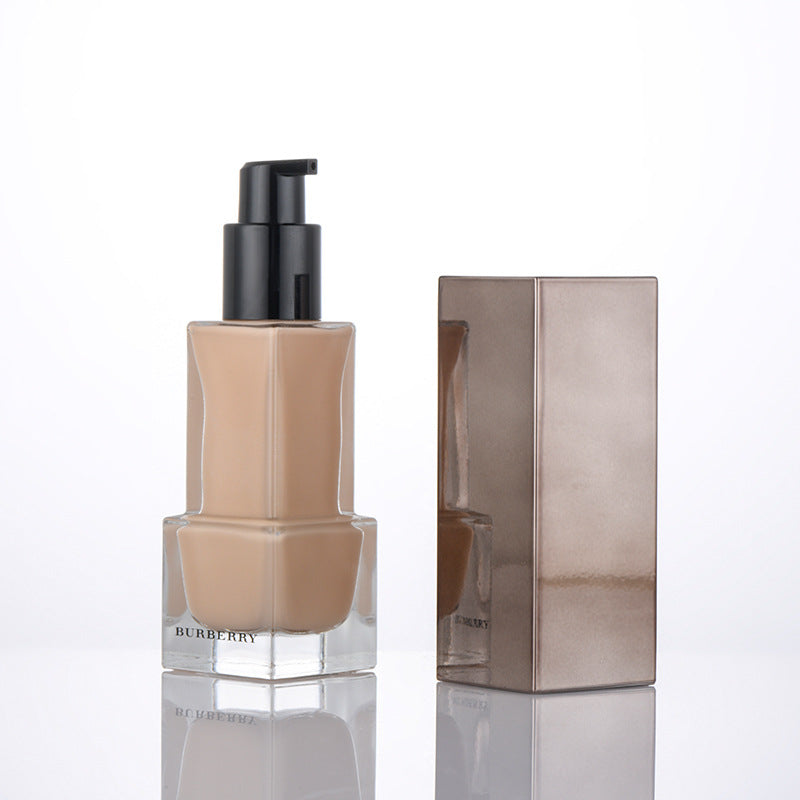 Ready-to-ship, thickened square serum bottle, 30ml foundation bottle, bb cream, primer, sunscreen, cosmetic pump glass bottle