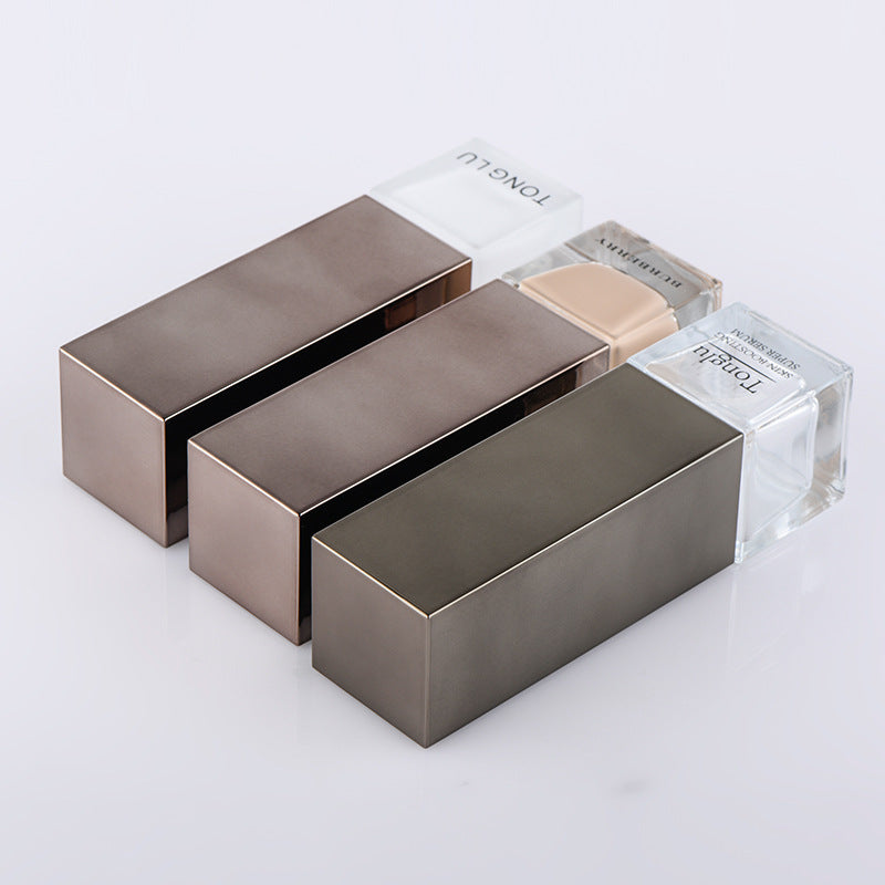 Ready-to-ship, thickened square serum bottle, 30ml foundation bottle, bb cream, primer, sunscreen, cosmetic pump glass bottle