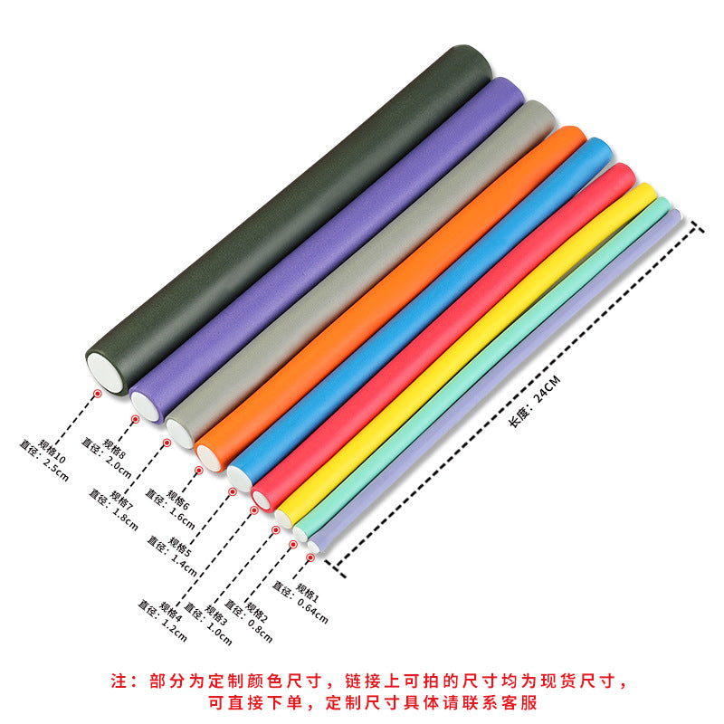 Amazon sponge curling iron rubber stick heatless lazy hair curling iron stick hair curler in bulk can be combined in sets