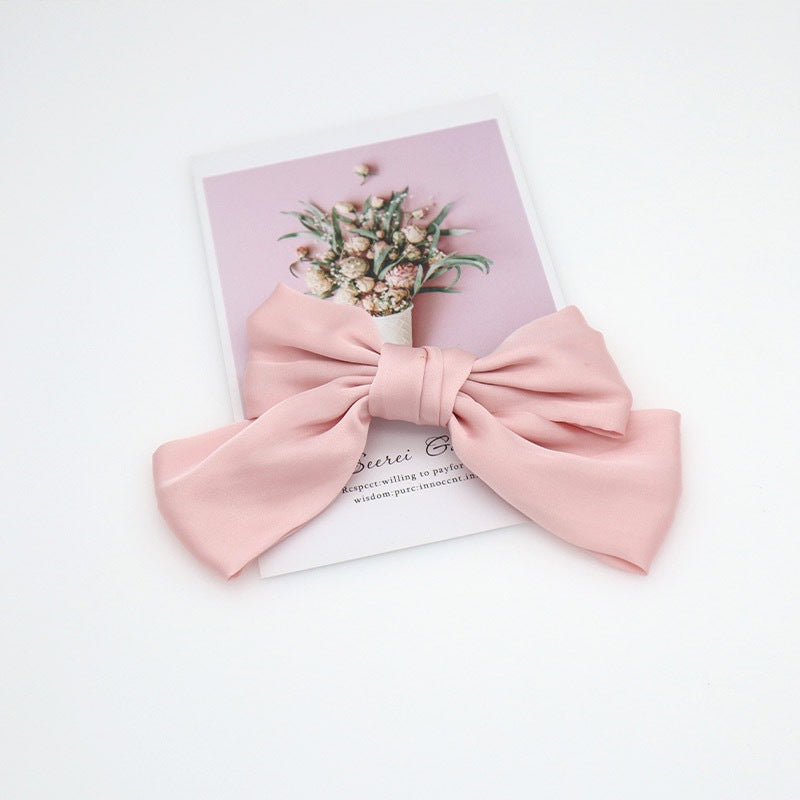 New arrival big bows hair clip spring clip pure color small fresh hair accessories clip hairpin headwear girl hair rope japanese style