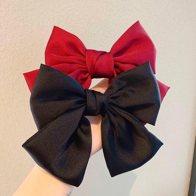 New arrival big bows hair clip spring clip pure color small fresh hair accessories clip hairpin headwear girl hair rope japanese style