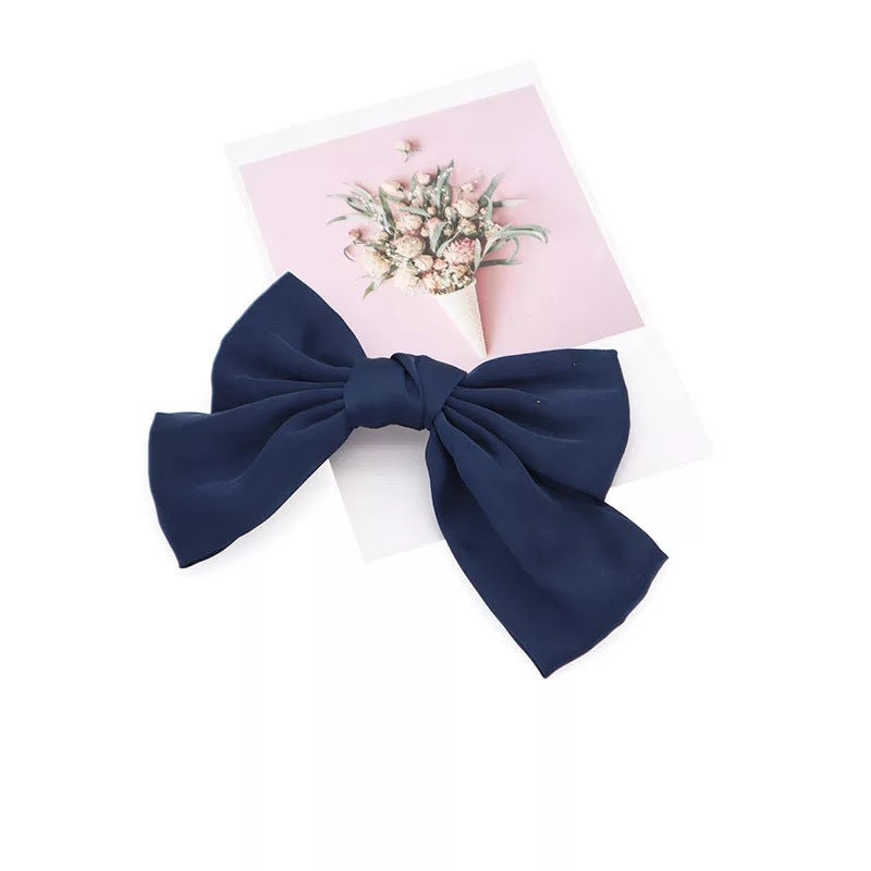 New arrival big bows hair clip spring clip pure color small fresh hair accessories clip hairpin headwear girl hair rope japanese style
