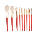 Beizi 9-piece makeup brush set - wooden handle makeup brushes with chinese style brush case