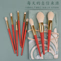 Beizi 9-piece makeup brush set - wooden handle makeup brushes with chinese style brush case