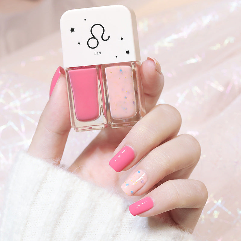 popular twelve zodiac twins nail polish, no baking, quick drying, long-lasting, non-peelable nail polish