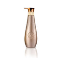 400ml shampoo bottle with electroplated pump, shower gel bottle, pet hair & body care plastic bottle, metallic color travel bottle