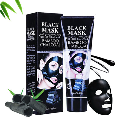 foreign trade menair bamboo charcoal blackhead removal peel-off mask deep sea mud mineral mud nasal mask 120g hanging card type