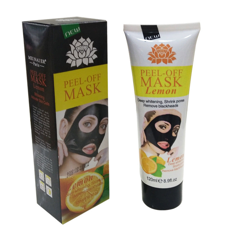 blackhead-absorbing nose mask, pore-cleansing, anti-wrinkle, oil-controlling activated carbon peel-off mask 120g factory direct sales