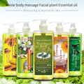 leo yanmei facial moisturizing essential oil body massage oil 1000ml heating meridian massage foreign trade wholesale