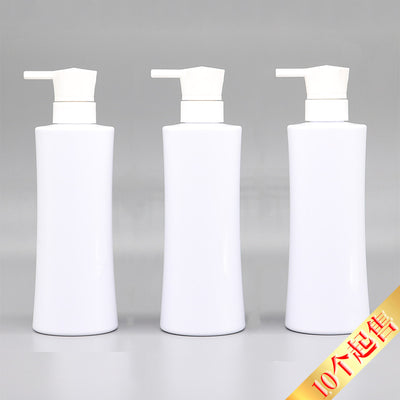 Pet bottle white 500ml decanting plastic empty bottle for liquids, conditioner, shampoo, body wash, and cosmetics