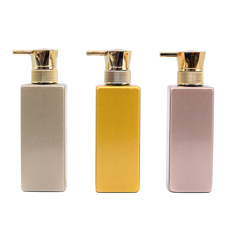 Press blow molding pet bottle square bottle 300ml refillable plastic empty bottle milk liquid shampoo bottle shampoo and conditioner