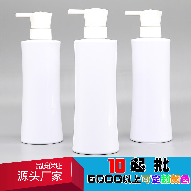 Pet bottle white 500ml decanting plastic empty bottle for liquids, conditioner, shampoo, body wash, and cosmetics