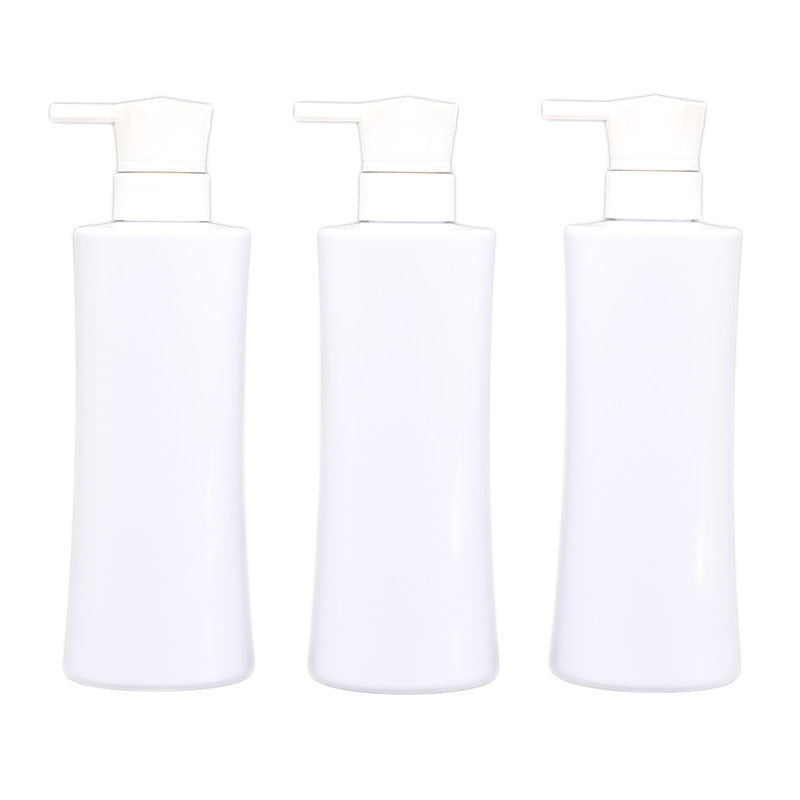 Pet bottle white 500ml decanting plastic empty bottle for liquids, conditioner, shampoo, body wash, and cosmetics